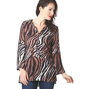 NWT SIENNA ROSE ANIMAL PRINT TOP blouse Nordstrom